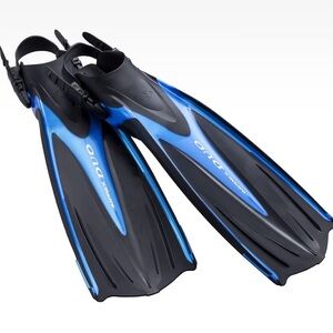 TUSA Imprex Duo Open Heel Scuba Fins Size L US 10–13 Blue Black Excellent